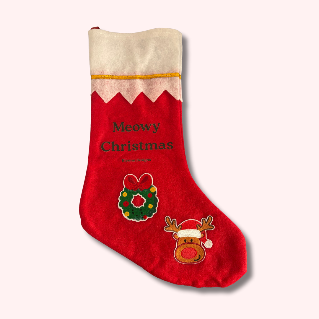 Cat Empty Christmas Stocking