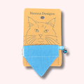 Over the Collar Cat Bandana - Blue Stripes