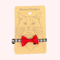 Over the Collar Bow Tie - Red Christmas Lights