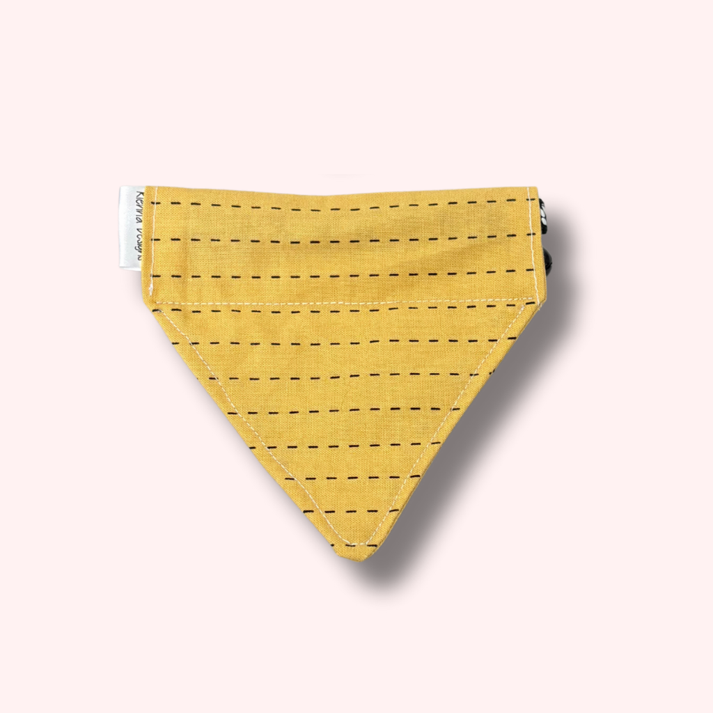 Over the Collar Cat Bandana - Yellow & Black